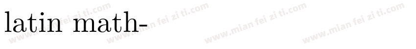 latin math字体转换